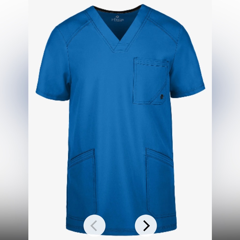EUC Men’s Cherokee Infinity Royal Blue Scrub Top size M